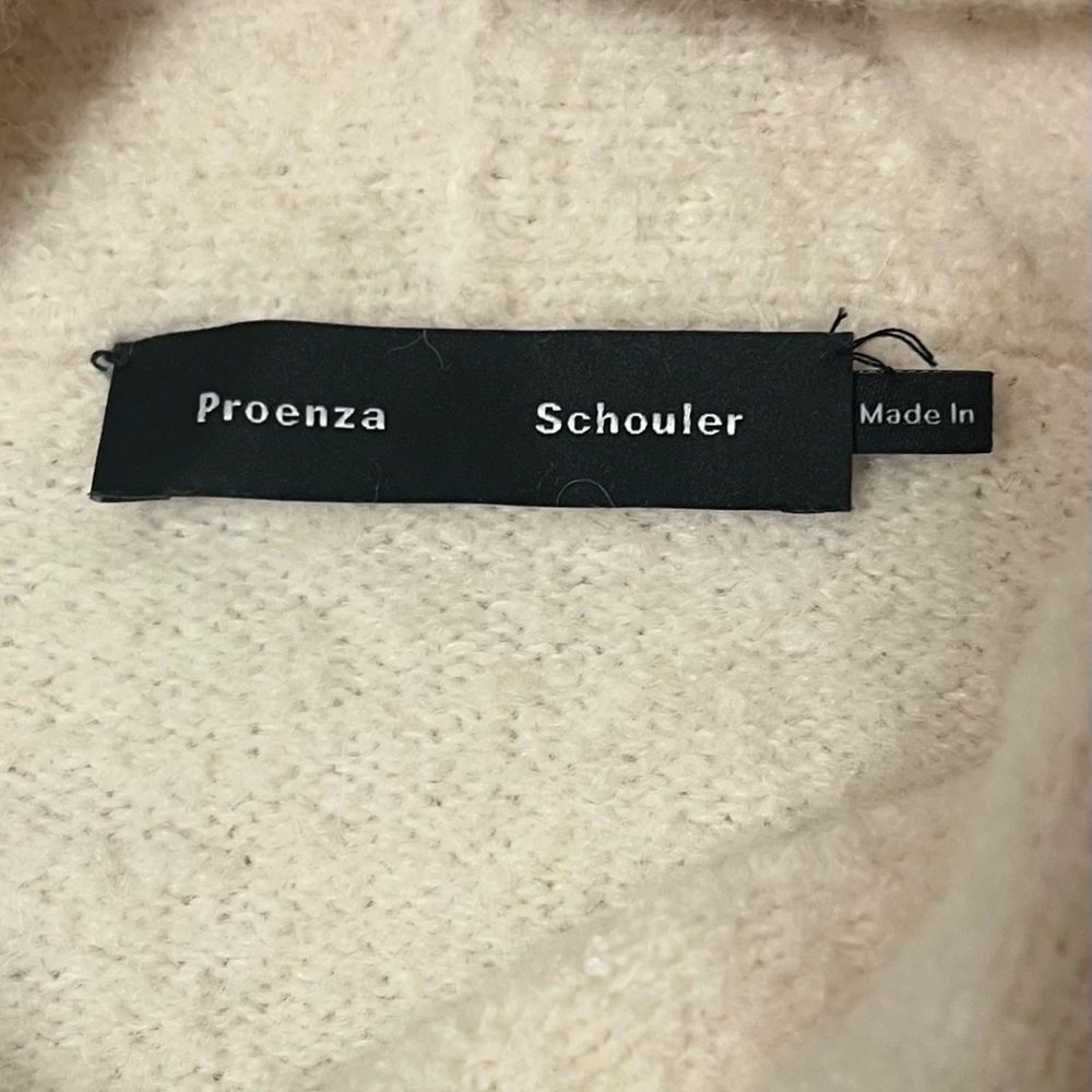 Proenza Schouler fold over textured Merino Wool/Alpaca blend sweater. - Picture 9 of 12